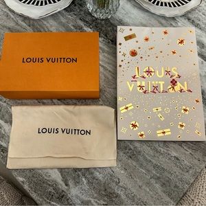 Louis Vuitton box, dust bag, and shopping bag